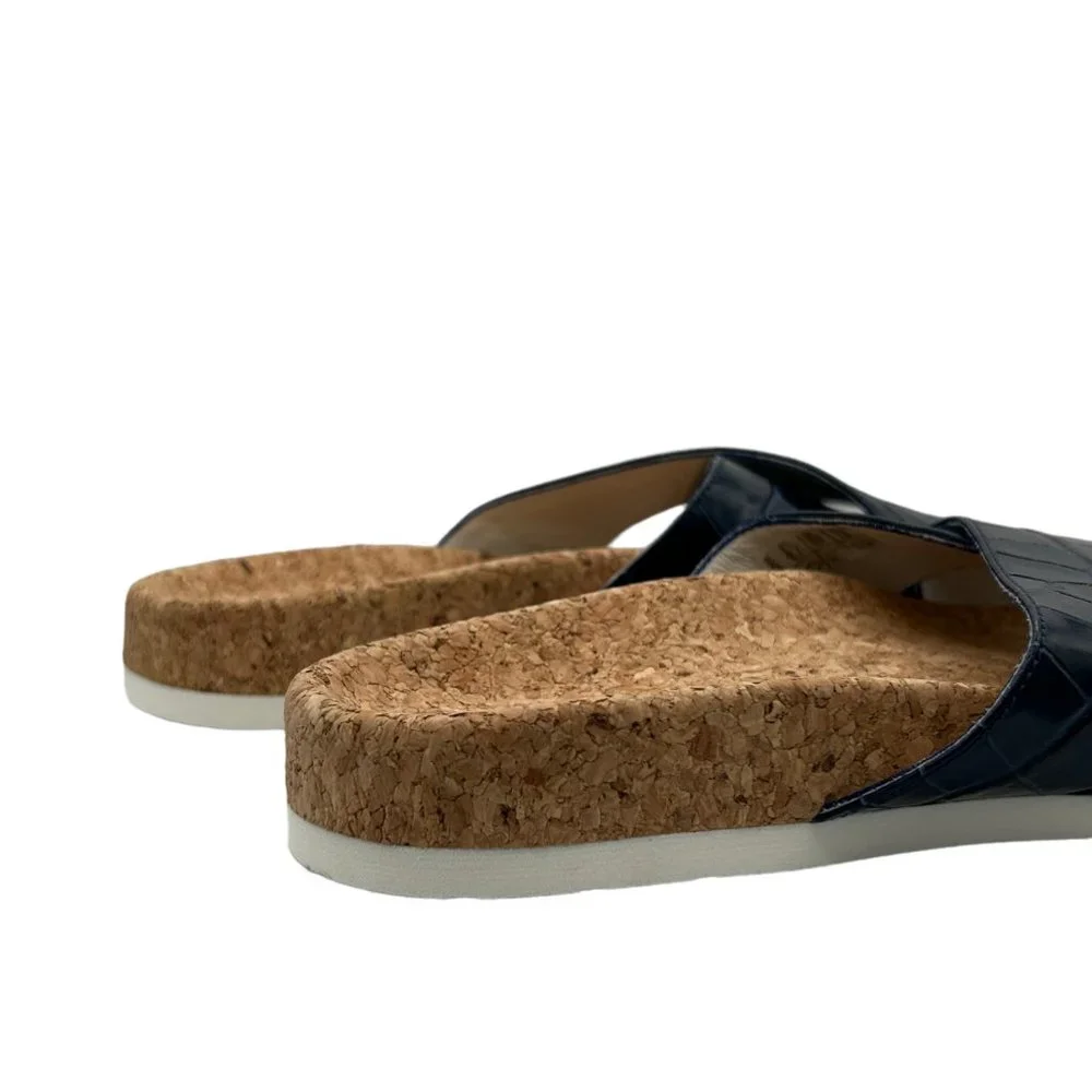 Italeau‎ Morena Croc Embossed Waterproof Slide Sandal (8.5)